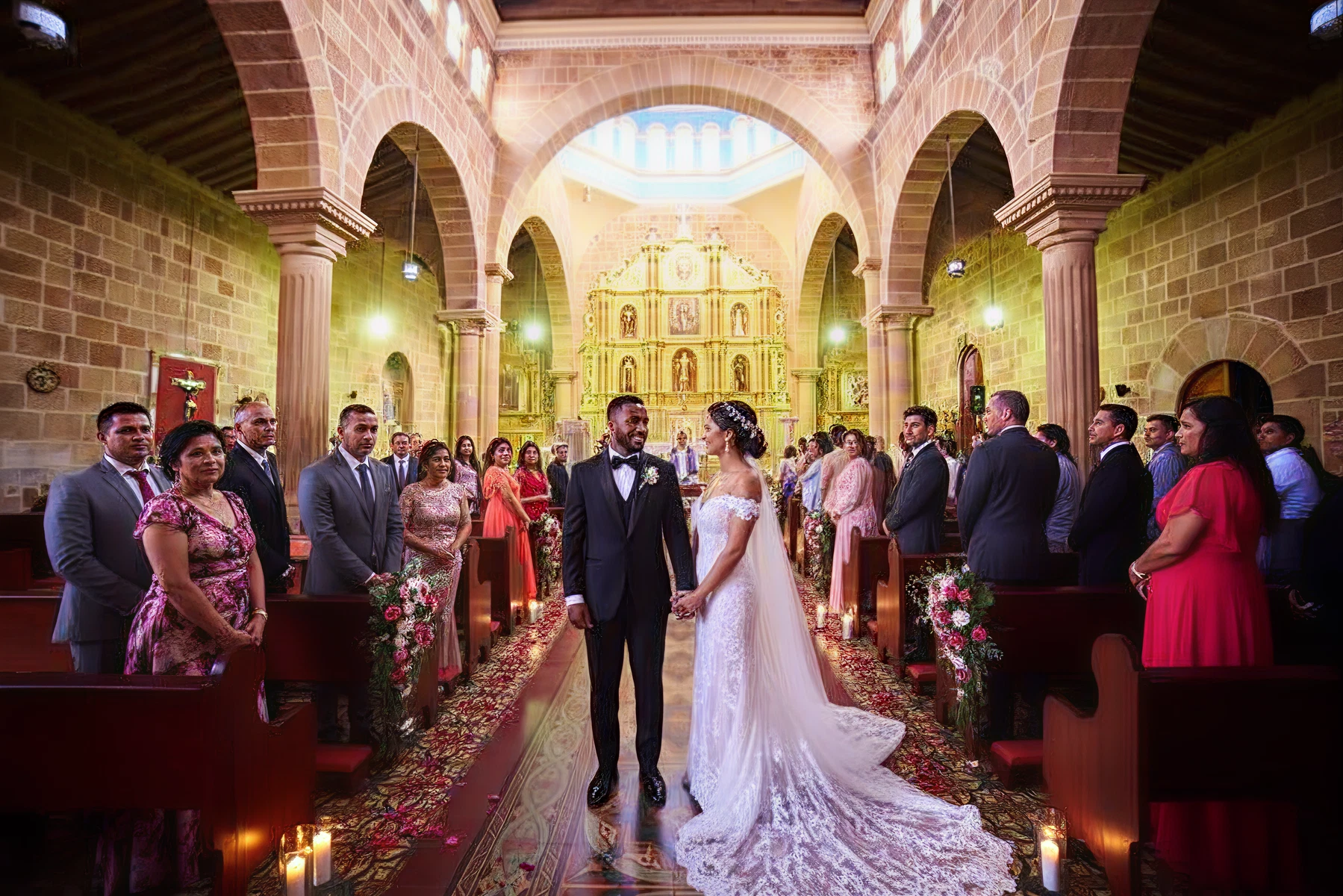 A dried flower rested upon wrinkled pieces of cloth paper.